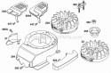 Blower Hsg Flywheels Diagram and Parts List for 12S802-0844-01  Briggs and Stratton Engine